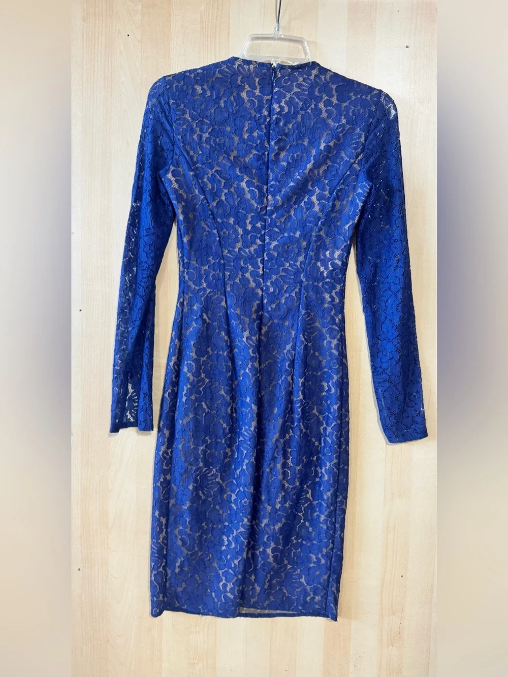 Michael Kors Cobalt Blue Lace Long-Sleeve Sheath Dress